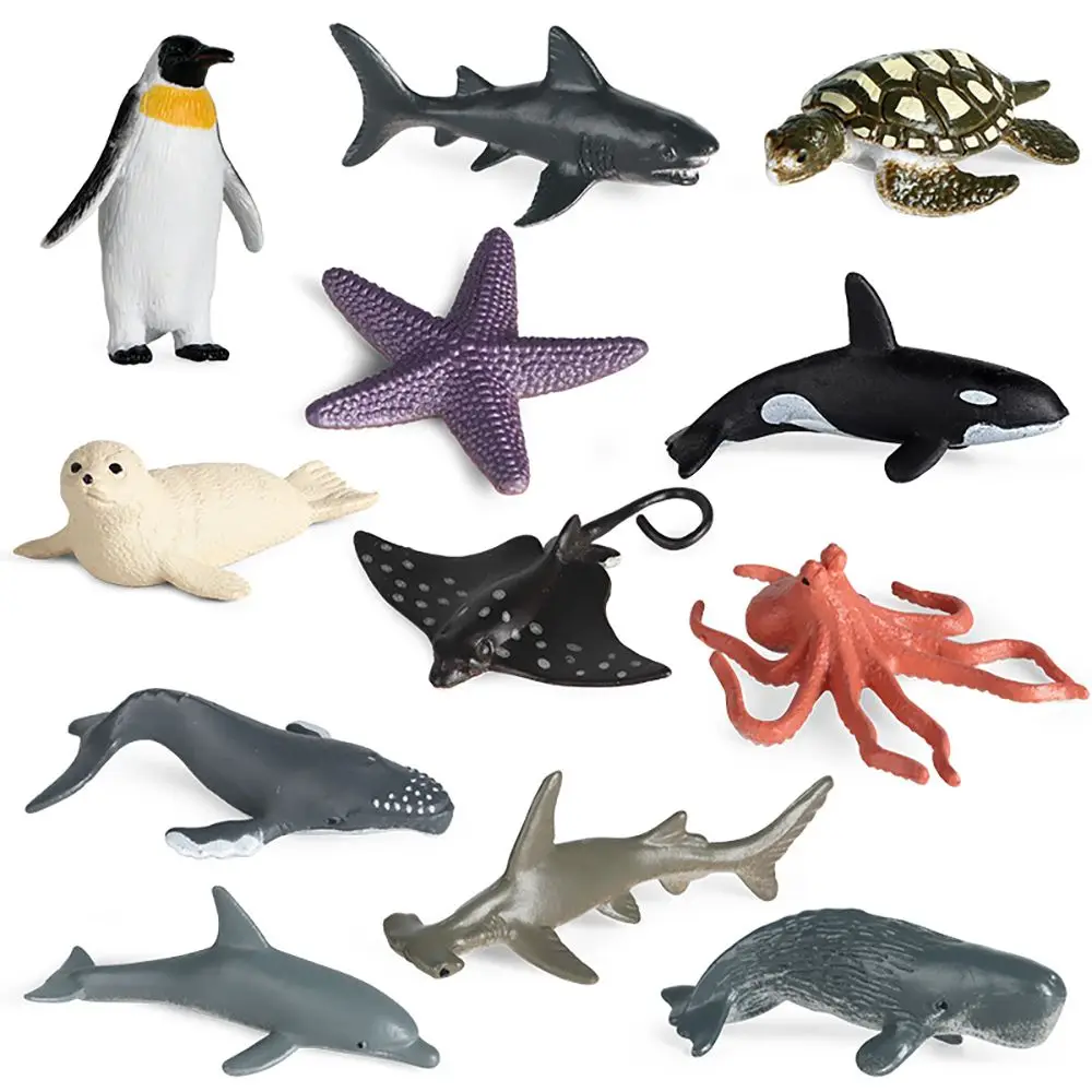 

Морская сцена, микро-ландшафт, фигурка морских существ, модель морского организма, дельфин, осьминог, пингвин, черепаха, краб, морская звезда