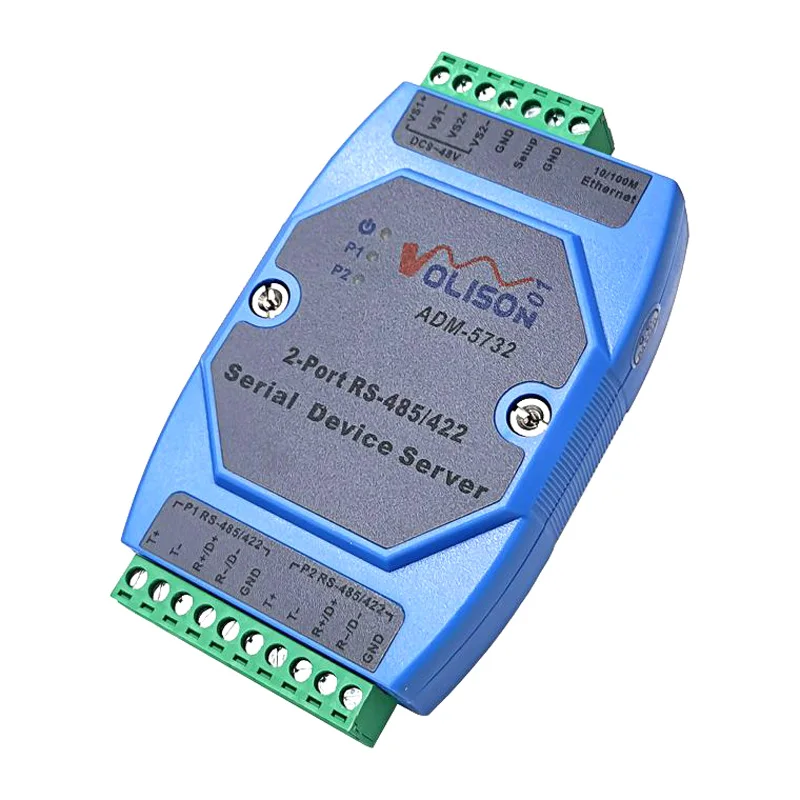 ADM-5732 Промышленный 2-канальный сервер с последовательным портом 485 2 порта RS485/422 к