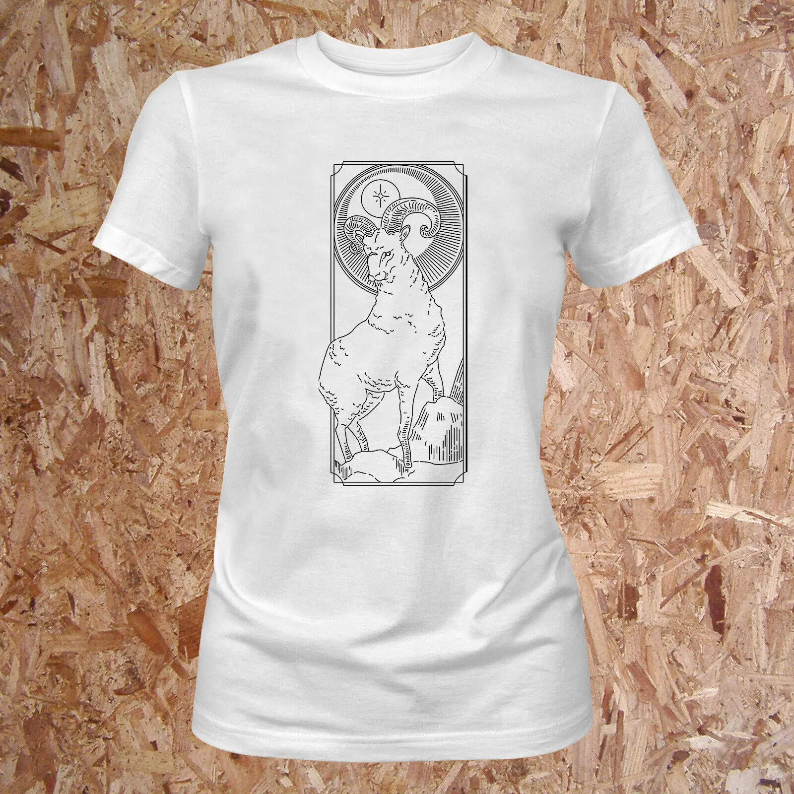 Астрологический подарок для дам с длинным или коротким рукавом Овен футболка в