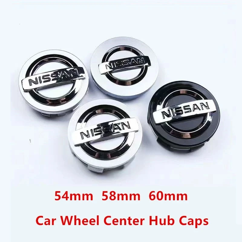 4 шт. 54 мм 60 мм центральные колпачки ступицы колеса Автомобильные серии автомобильные диски колпачки для Nissan Teana Sylphy Qashqai Livina