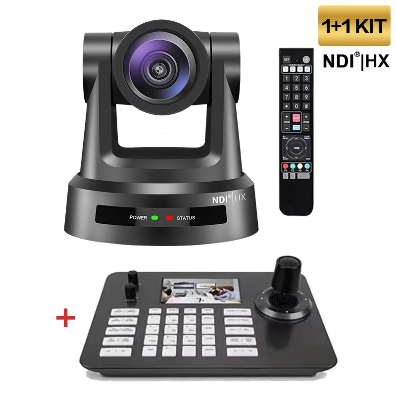 

E20NT6 Free Ship Studio Broadcast Kit=NDI POE 20X Zoom PTZ Conference Camera SDI HDMI LAN USB3.0 HD1080P +IP Joystick Controller