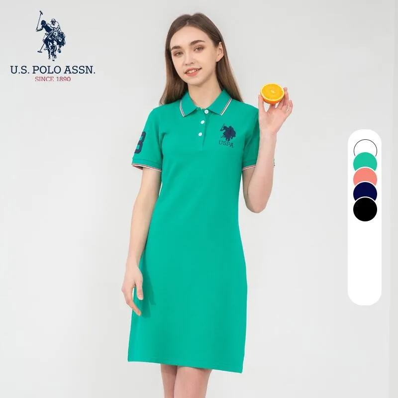 Хлопковая женская повседневная юбка-поло U.S. Polo Assn. Классическая Универсальная с