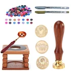 Восковой штамп с пчелиным узором, ручка из античного палисандра, металлический конверт, Личные документы, Свадебный хобби ручной работы, инструмент для декора сделай сам