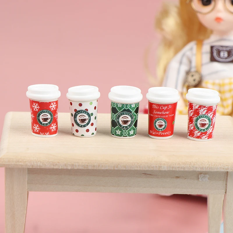 

10 шт. кукольный домик из смолы, искусственный цвет, модель чашки для чая, модель чашки для Рождества