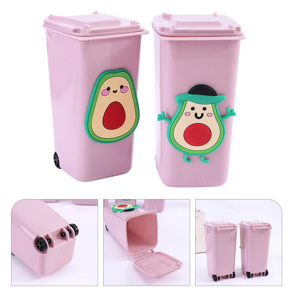 

Can Trash Garbage Waste Desktop Mini Countertop Bin Tiny Basket Desk Cans Tabletop Storage Car Paper Wastebasket Lid Organizer