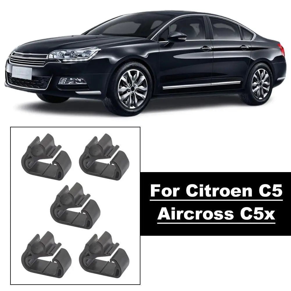 

5 шт. автомобильный рычаг стеклоочистителя, пряжка трубы 1617040080 для Peugeot 3008 (P84) 5008 (P87) 408x для Citroen C5 Aircross C5x, автомобильная часть