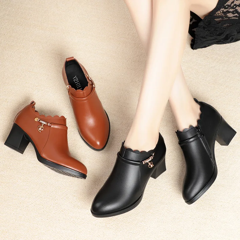 

ботинки женские весна женские туфли каблуки туфли лодочки туфли женские 2021 модные женские зимние сапоги ботильоны слипоны женские обувь же...