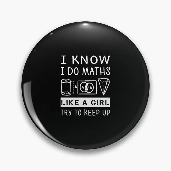 Забавная математическая девушка попробовать вверх подходит для мягкой пуговицы