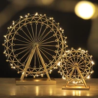 ferris wheel ornaments home accessories rotating luminous model nordic creative living room decorations knick knacks