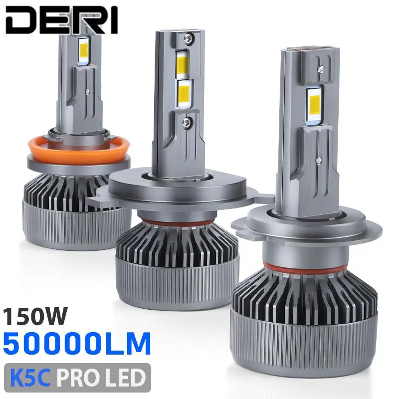 

Лампы для фар головного света K5C Pro, Canbus, 12 В, H4, H7, H11, 6000K, 150 Вт