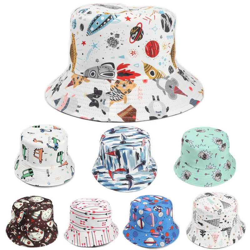 

Arrow Symbol Printed Bucket Hats Summer Beach Sun Fisherman Hat Men Women Reversible Cotton Hip Hop Caps