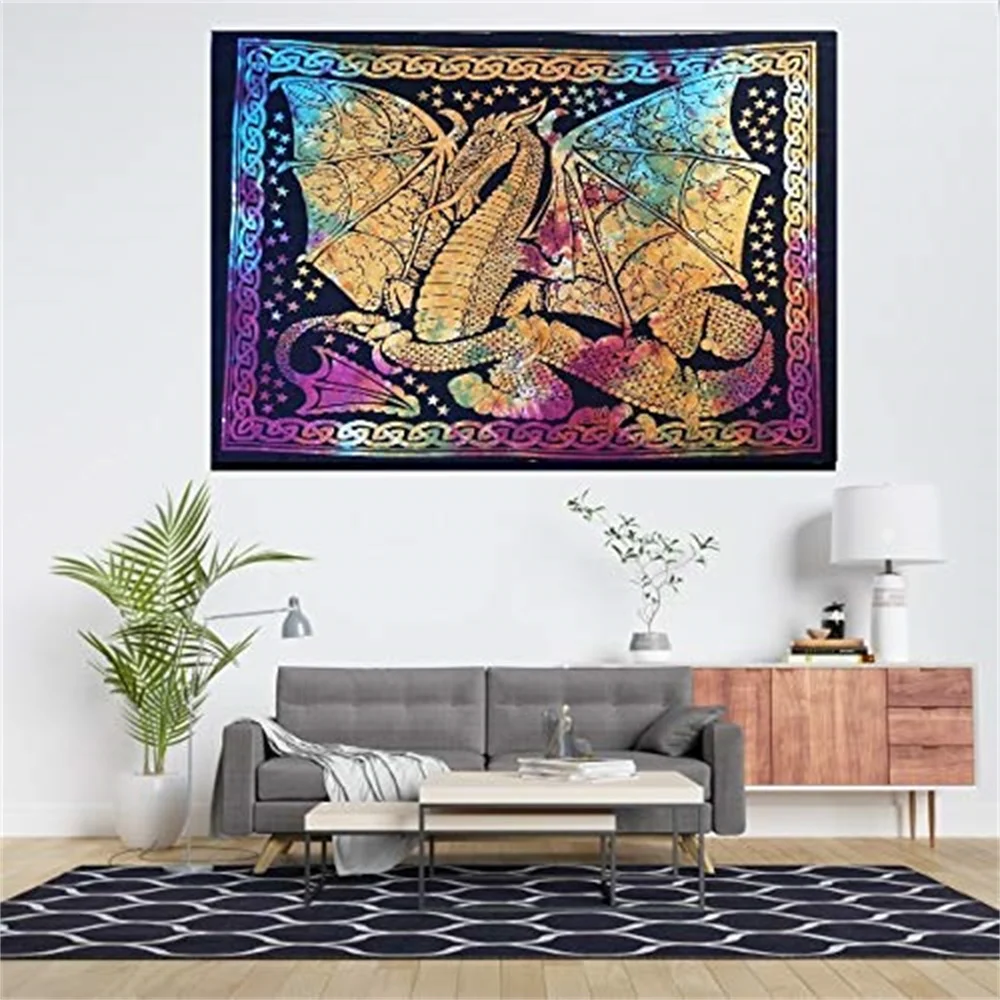 Dragon Tapestry Animal Wall Hanging Tapestry Fantasy Animal Vintage Wall Tapestry for Living Room Bedroom Dorm Wall Decoration