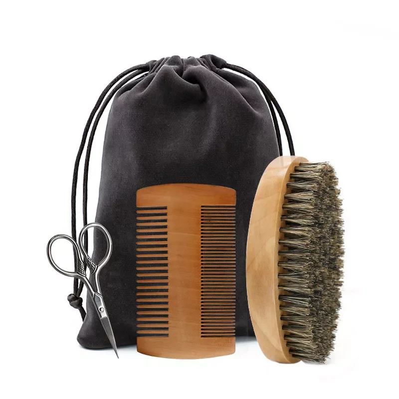 

Natural Boar Bristle Beard Brush For Men Bamboo Face Massage That Works Wonders To Comb Beards And Mustache