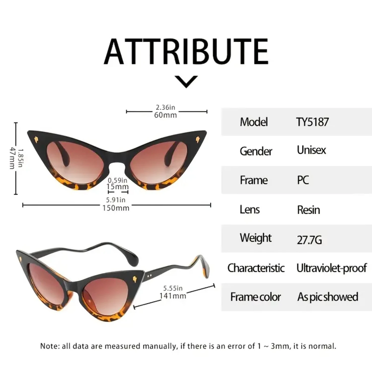 Vintage Leopard Oversized Ladies Sunglasses - Stylish & Chic Cat-Eye Frame with Free Packaging Included Gafas polarizadas hombre