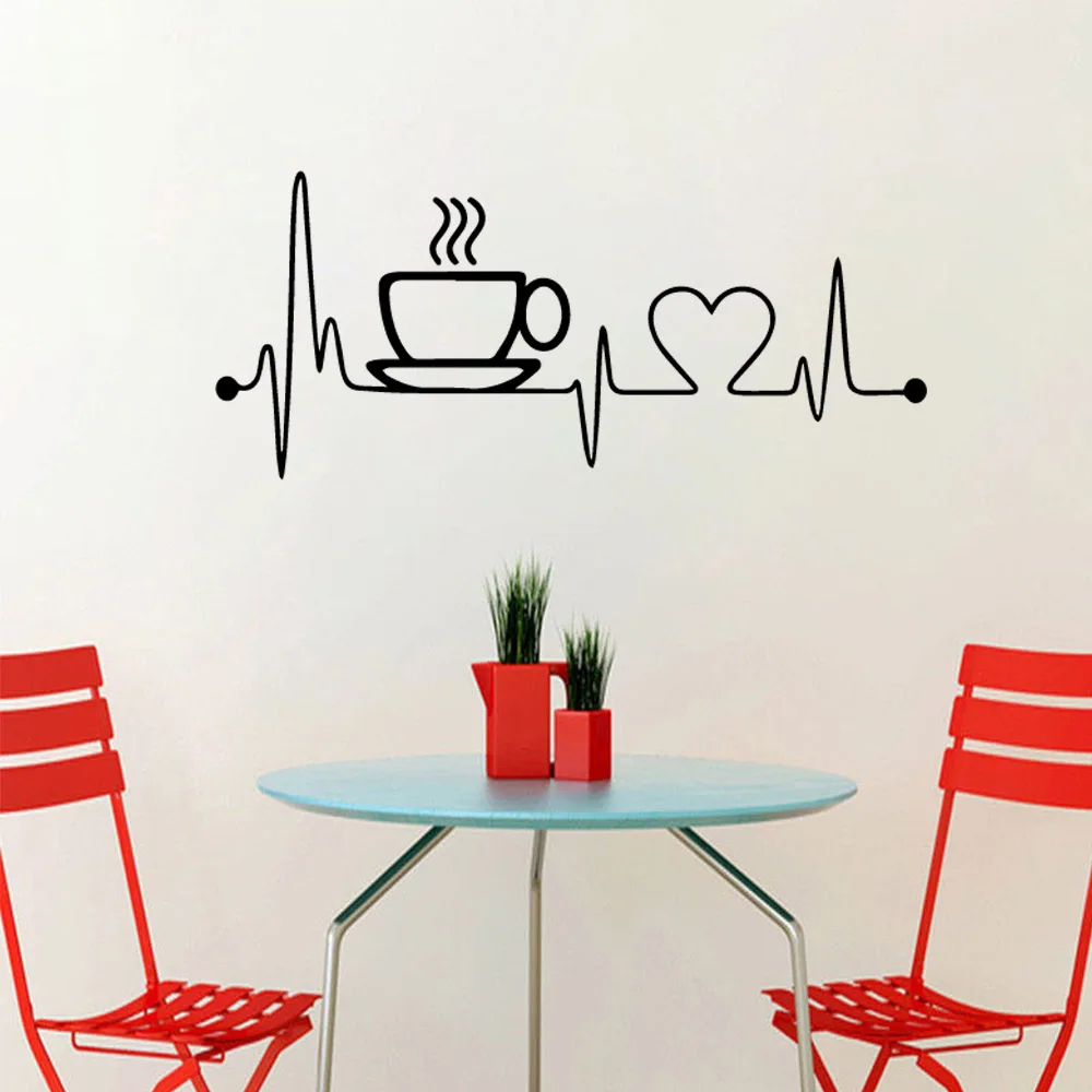 

PVC Decal Kitchen Room Bedroom Wall Sticker DIY Coffee Home Decor Home Decor Decals for Furniture