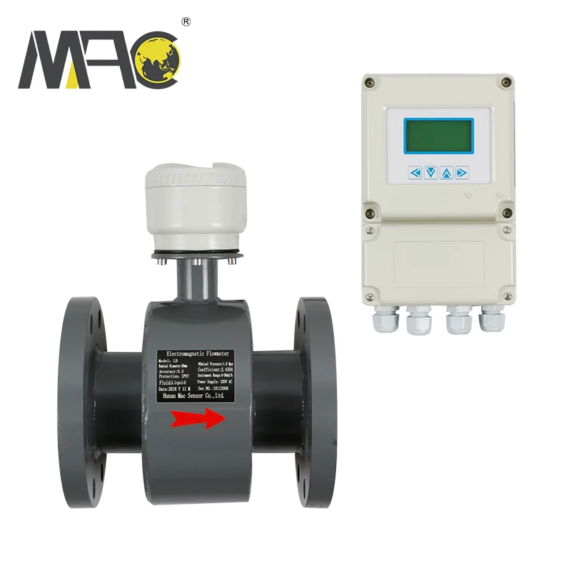

Macsensor Integrated Type rs485 Digital Water Sewage Electromagnetic Flowmeter Liquid Magnetic Acid Flow Meter