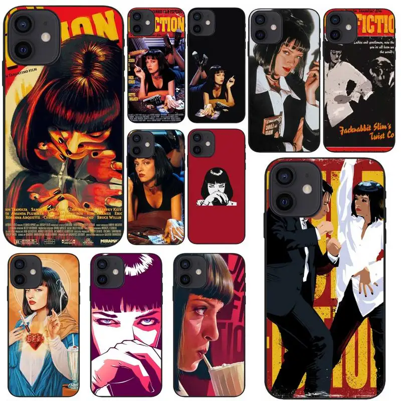 

PULP FICTION MOVIE POSTER Luxury Painted Phone Case for Samsung A52 A50s A51 A72017 A72018 A62018 A50 Black Soft Fundas Shell