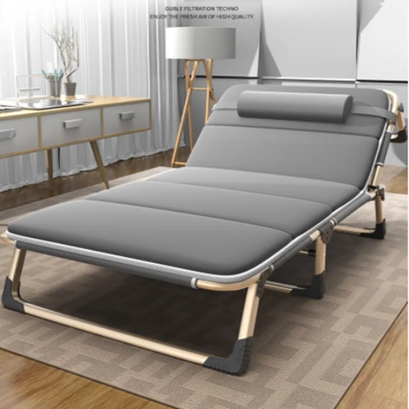 2022 new folding bed linen office lunch break bed portable lunk chair hospital accompanying bed simple lunch bed march bed court