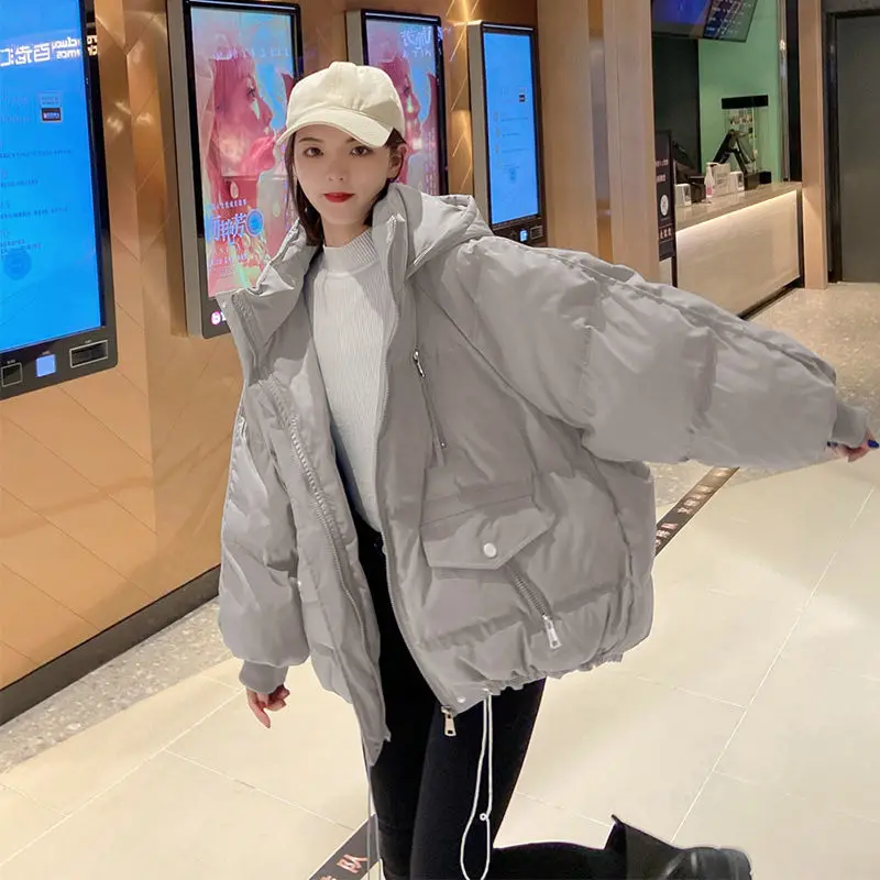 New Winter Coat for Women Parkas Jackets Hooded Cotton Padded Jacket Korean Fashion Bread Jacket Warm