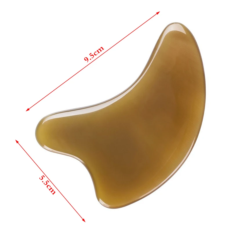 

Натуральный Ox Horn Gua Sha Board скребок для гуаши массажер для лица Подтяжка шеи тела Массажер Физиотерапия