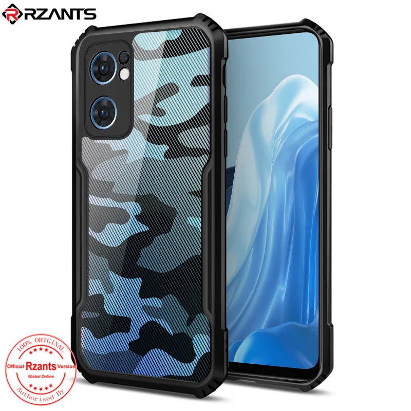 

For Oppo Reno 7 Pro 5G Case Airbag Case Camouflage Acrylic PC+TPU Anti-knock Armor Back Cover For OPPO Reno 7 5G Global Rzants