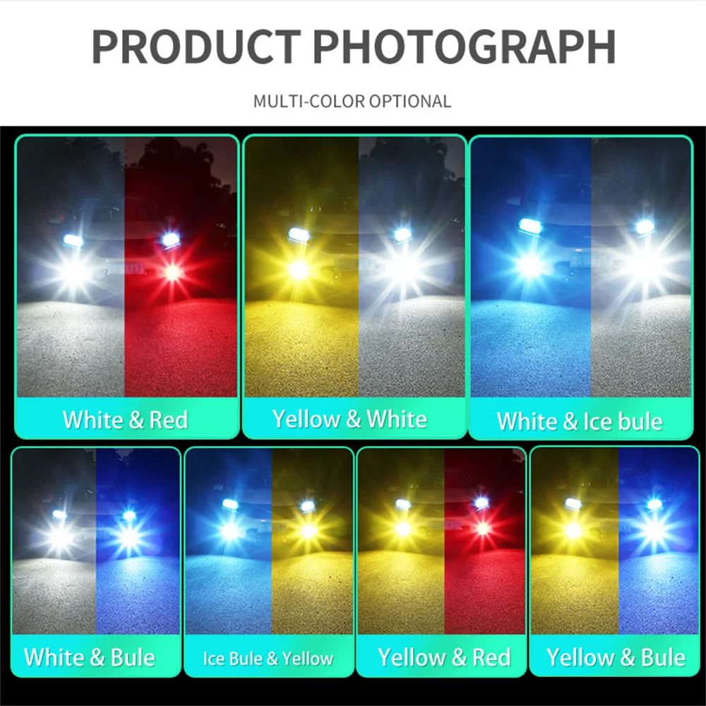 H11 LED HB4 9006 HB3 9005 двухцветные Автомобильные светодиодные H4 H8 H7 противотумансветильник ры 3030 24 SMD лм 12 В Автомобильные ходовые огни 12 в 24 В (art.: 3920bf353a3ef) - 3920bf353a3ef