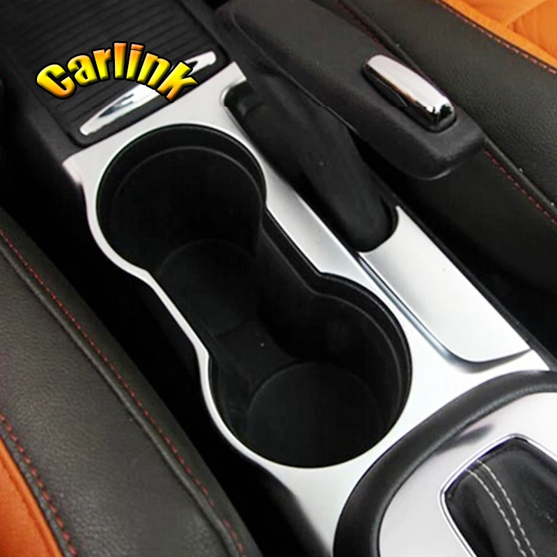 For LHD Opel Mokka Buick Encore 2013-2018 ABS Matte/chrome Car Front water cup frame cover trim car accessories styling 1PCS