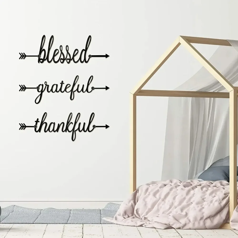 Металлические Настенные Вывески Спасибо Блестящие Черного Цвета Со Стрелками