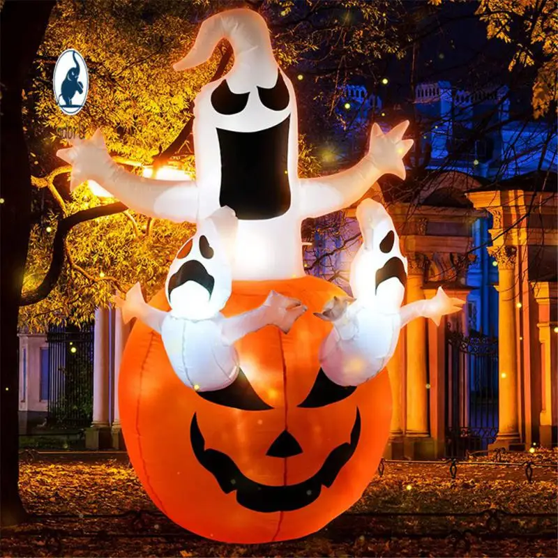 

Blow Up Outdoor Toys Pumpkin With Led Lights Garden Decoration Inflatable Rotating Lights Horror Prop Party Decoration 3 Ghost