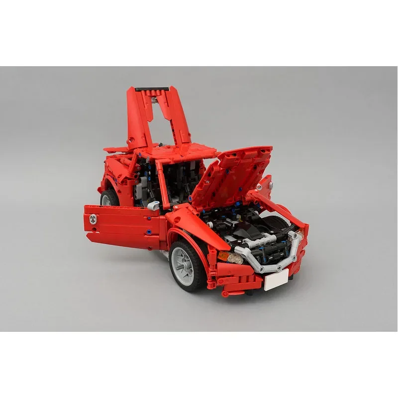 RedLittle RoadsterMOC-4682Cool маленький SportsCarRC Электрический строительный блок модель • 1391