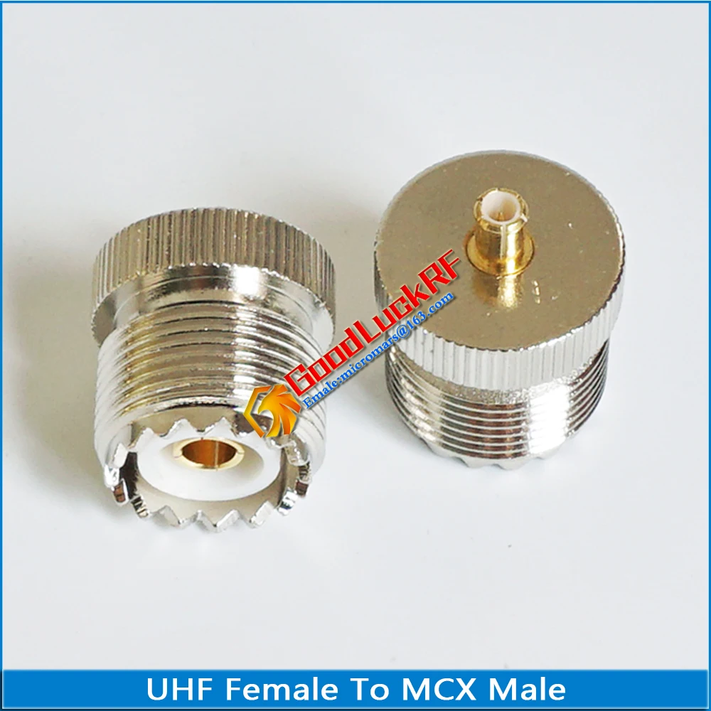 

1X Pcs 50ohm MCX To UHF PL259 SO239 Connector Socket MCX Male To UHF Female Plug MCX - UHF Straight Coax RF Adapters