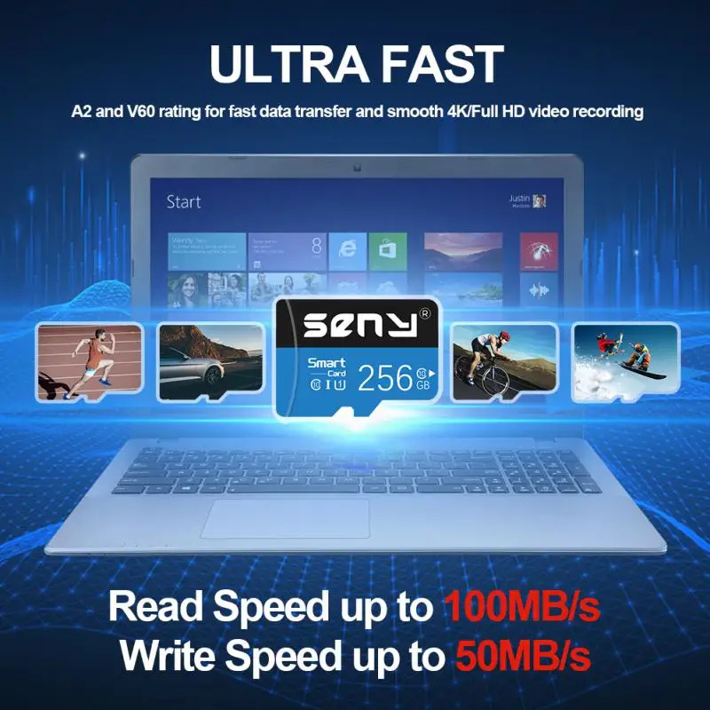 Карта памяти Регистратор вождения 2 ТБ 1 128 ГБ Micro TF SD для ПК Мобильный телефон