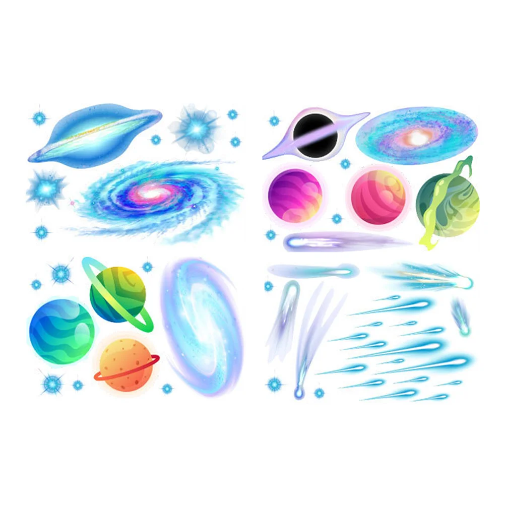 

Sticker Wall Room Stickers Decals Kids Glowing Planet 3D Dark Nursery Bedroom Mural Glow Thedecal Fluorescent Space Outer