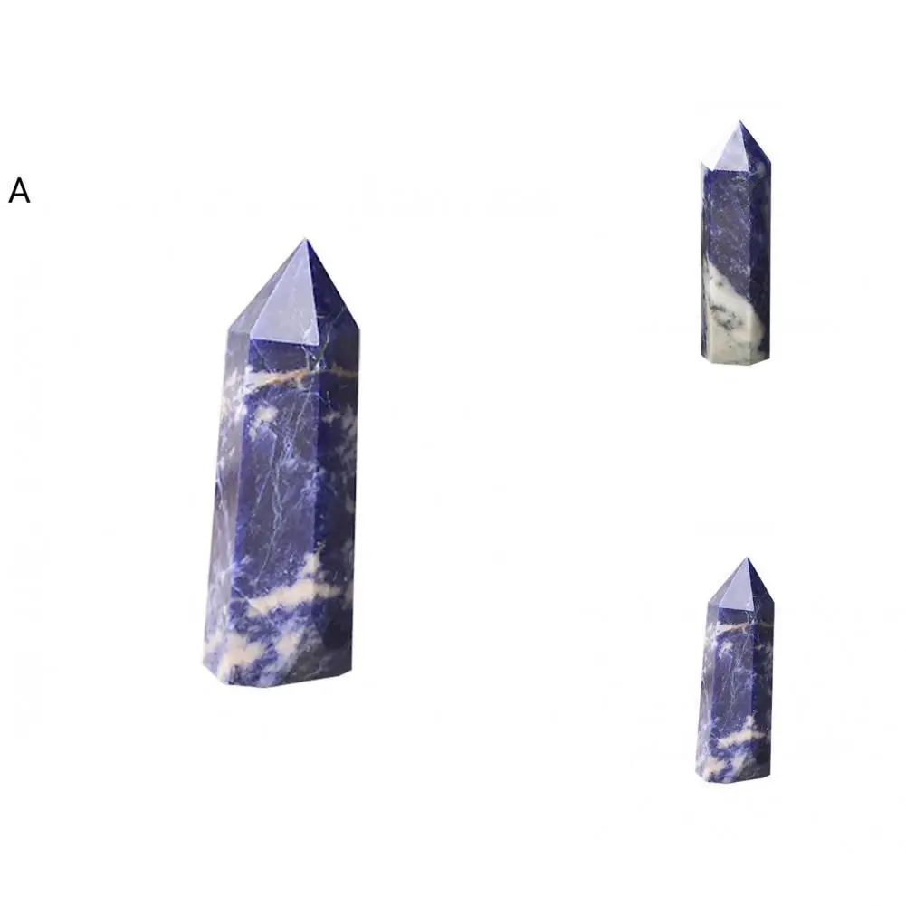 

Useful Faux Crystal Anti-deform Portable Natural Stone Faux Amethyst Point Healing Stone for Meditation Mineral Stone