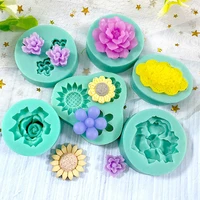 rose flowers shape silicone mold diy fondant chocolate cake tools making clay decorating items kitchen gadget baking accessories