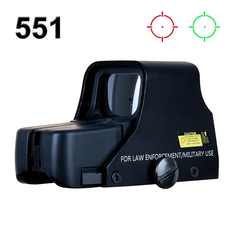 

Tactical 551 Collimator Holographic Sight Riflescope Red Green Dot Optic Reflex Sight Airsoft Scope Fits 20mm Rail Mount Hunting