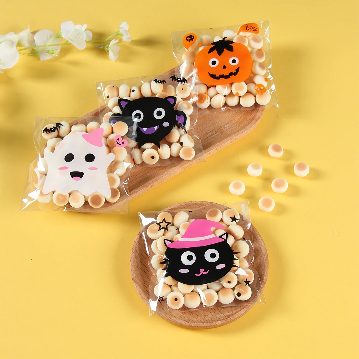 Самозапечатывающиеся Сумки на Хэллоуин искусственные призрачные сумки для