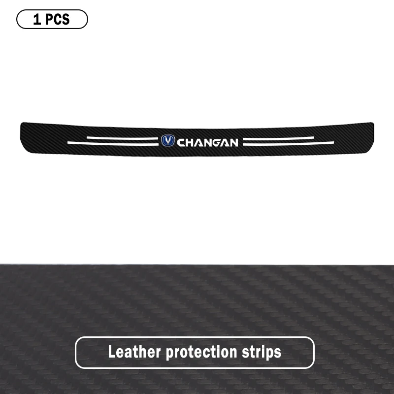 

Защитная пластина для заднего бампера автомобиля, Противоударная защитная полоса для Changan CS95 CS85 CS75 CS35 Eado Alsvin 7 Carbon волоконные наклейки