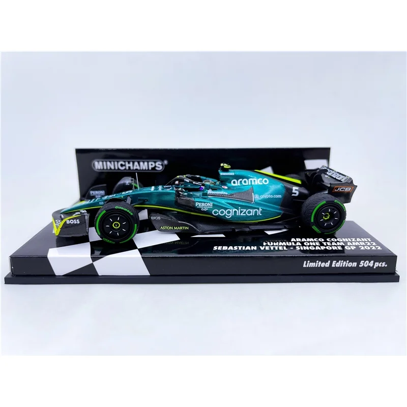 Minichamps 1:43 F1 AMR22 Vettel 2022 масштаб Сингапура ограниченная серия металлическая