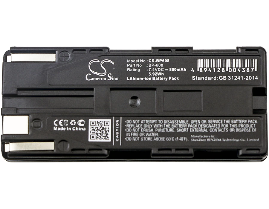 

Camera Battery For Canon BP-608 BP-608A C2 DM-MV1 DM-MV10 E1 E2 E30 ES-4000 ES-8100V Hi8 ES300V ES4000 ES410V ES420V