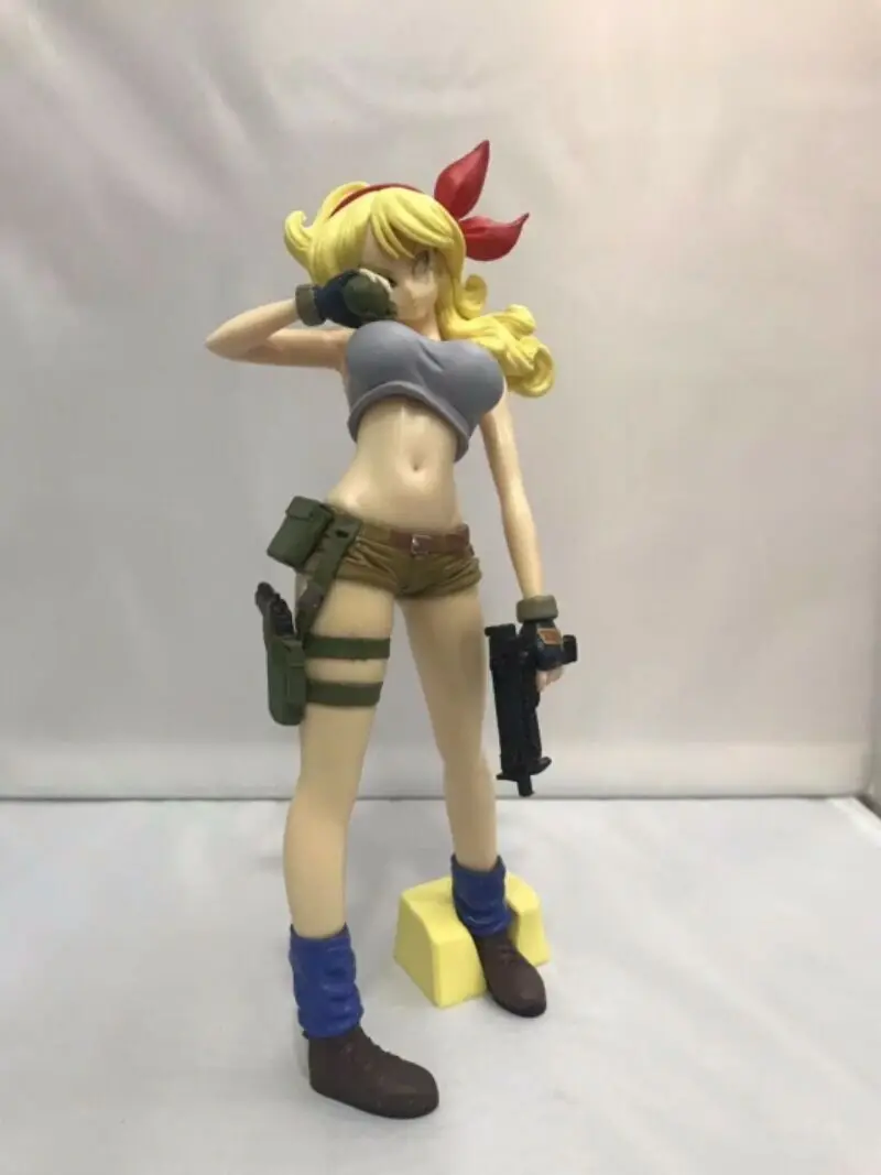 

25CM Dragon Ball Z Anime Lunchi Glitter & Glamours Ranchi Lunch Launch With a Gun Action Figure PVC Collection Model Toys Doll