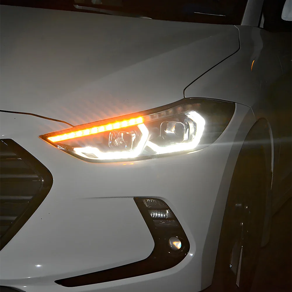 Автомобильные передние фонари для Hyundai Elantra 2016-2020 светодиодные автомобильные