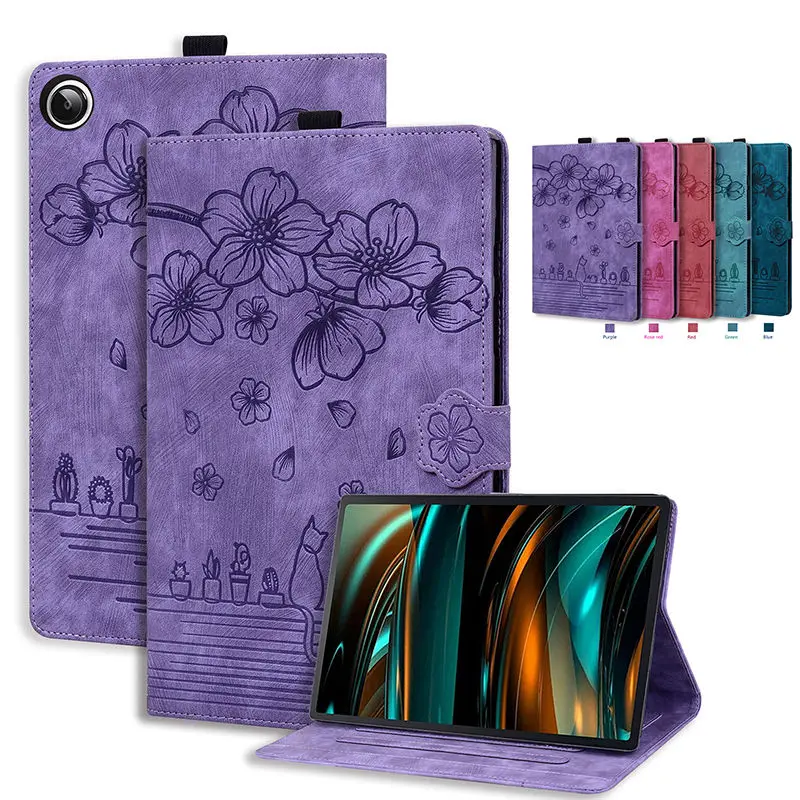 

для Samsung Galaxy Tab A8 2022 Чехол 10.5 2021 SM-X200 SM-X205 SM-X207 X200 X205 Обложка Funda Тисненый Флип Стенд Coque Capa