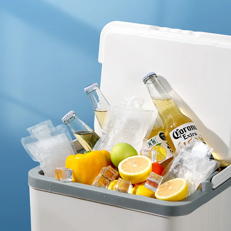 

20pcs/lot Water Filled Ice Bag Portable Transparent Fruit Seafood Refrigerated Preservation Bags Reusable Ice Bags