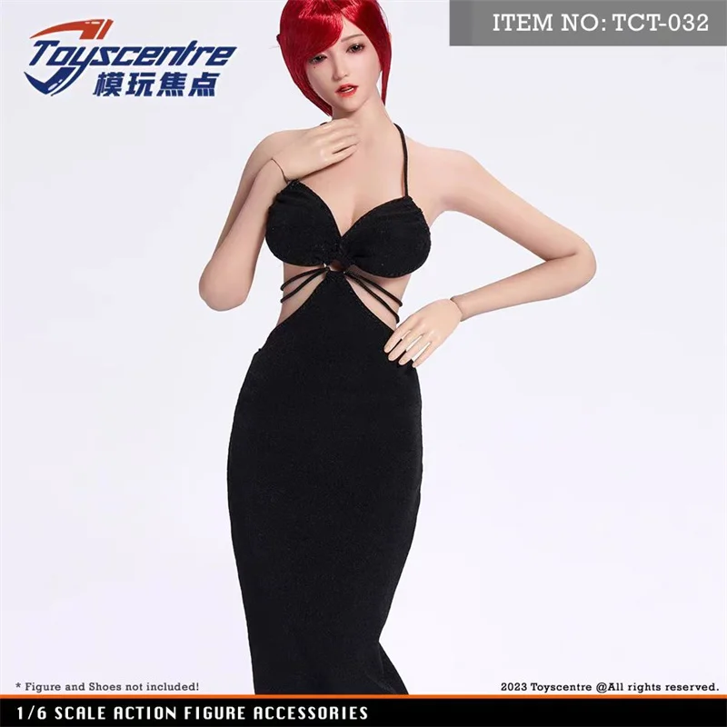 Фото Toyscentre TCT-032 1/6 женщина-солдат с висячим вырезом и открытой спиной, черное облегающее вечернее платье, подходит для экшн-фигурки 12 дюймов, модель куклы №5