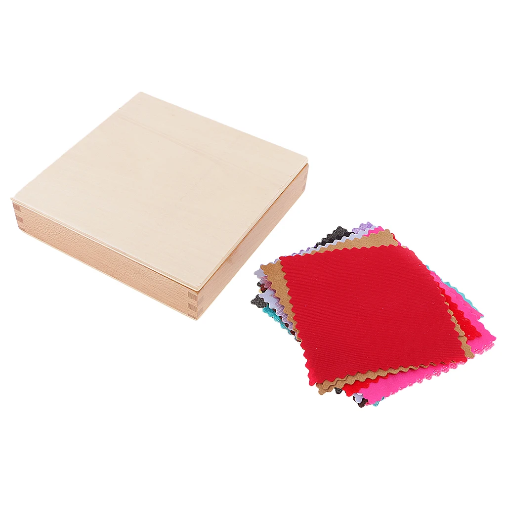 

Montessori Touch and Cloth Box for Kids Early Training Toy Gift