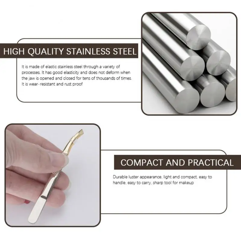 Зажим для бровей щипцы инструмент зажим из нержавеющей стали ресниц с двойным