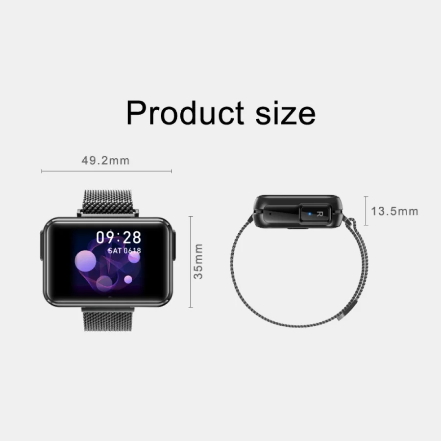 

Смарт-часы с пульсометром и тонометром, 1,4 дюйма, 2 в 1