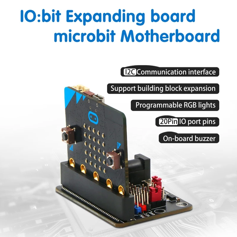 

For Micro:Bit Expansion Board To 5V Power Supply IO Improvement Board Microbit Adapter Board With Onboard Passive Buzzer