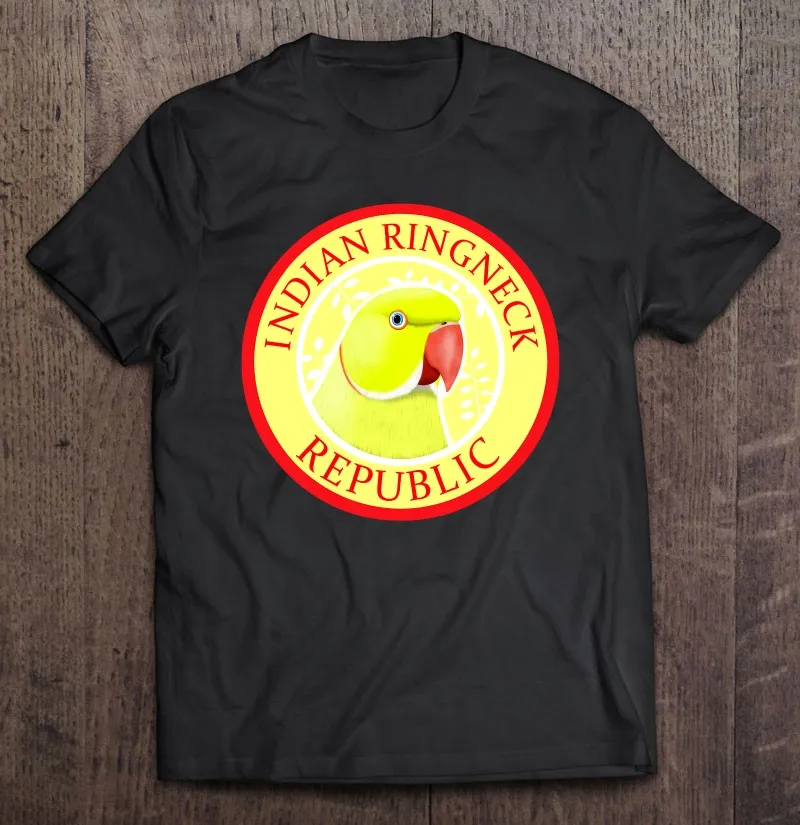 

Футболка мужская оверсайз в стиле Харадзюку, рубашка с коротким рукавом, с кольцом и Индийским попугаем